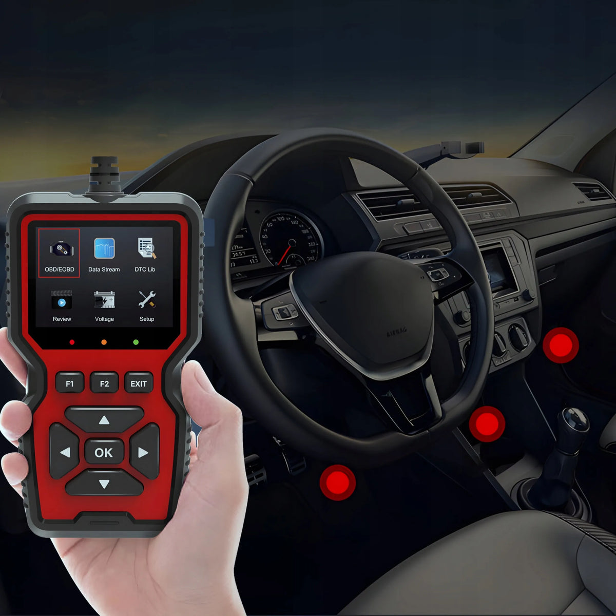 OBD2 diagnostinis testeris, universalus automobilio skeneris RETOO