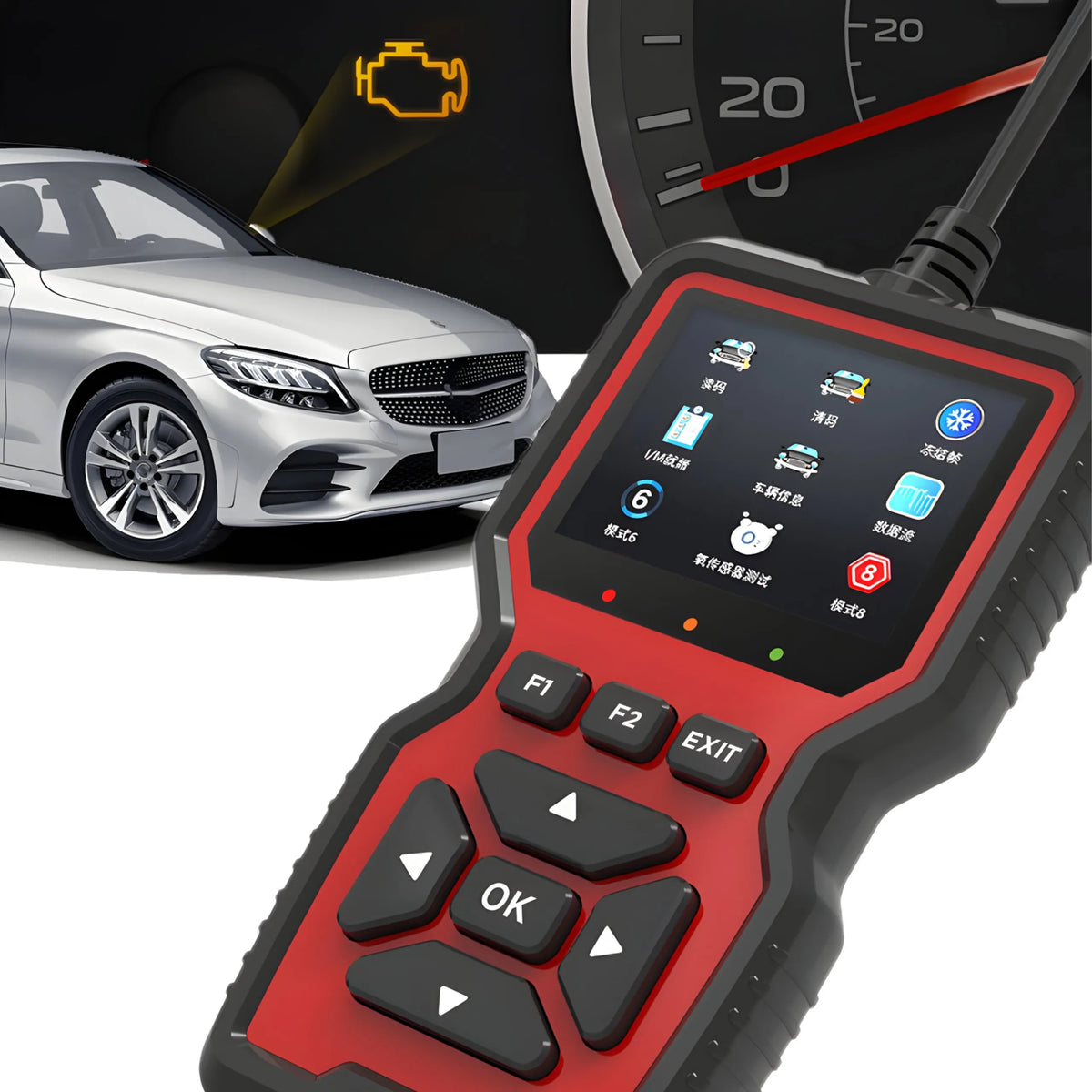 OBD2 diagnostinis testeris, universalus automobilio skeneris RETOO
