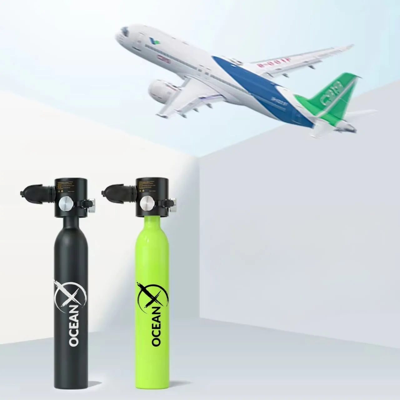 OceanX mini nardymo balionų rinkinys 0,5l su pompa ir krepšiu suaugusiems