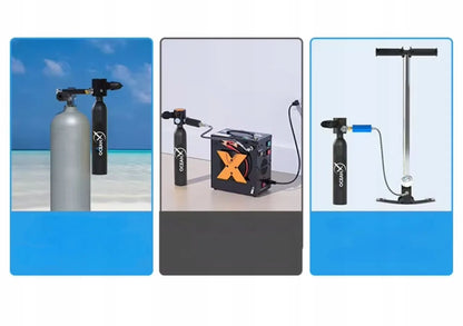 OceanX mini nardymo balionų rinkinys 0,5l su pompa ir krepšiu suaugusiems