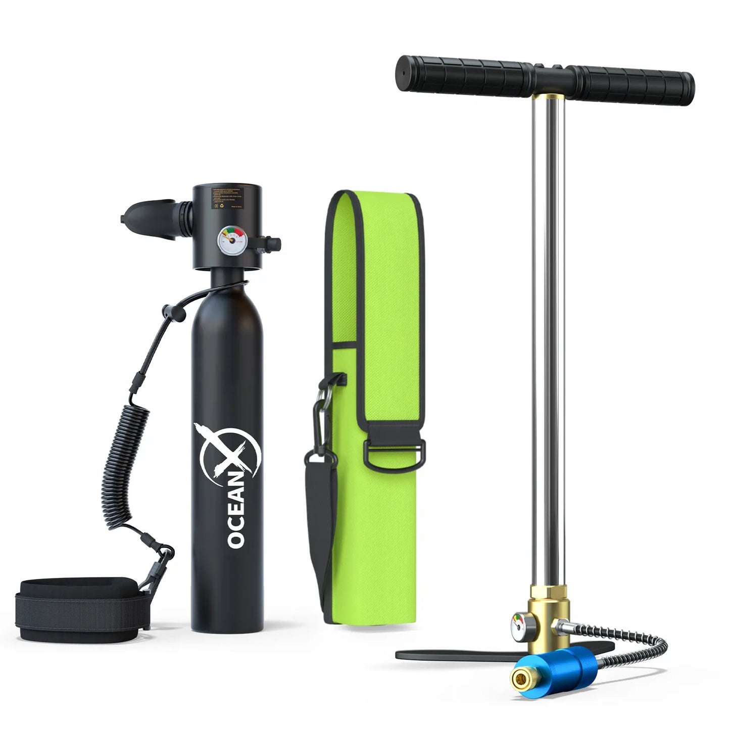 OceanX mini nardymo balionų rinkinys 0,5l su pompa ir krepšiu suaugusiems
