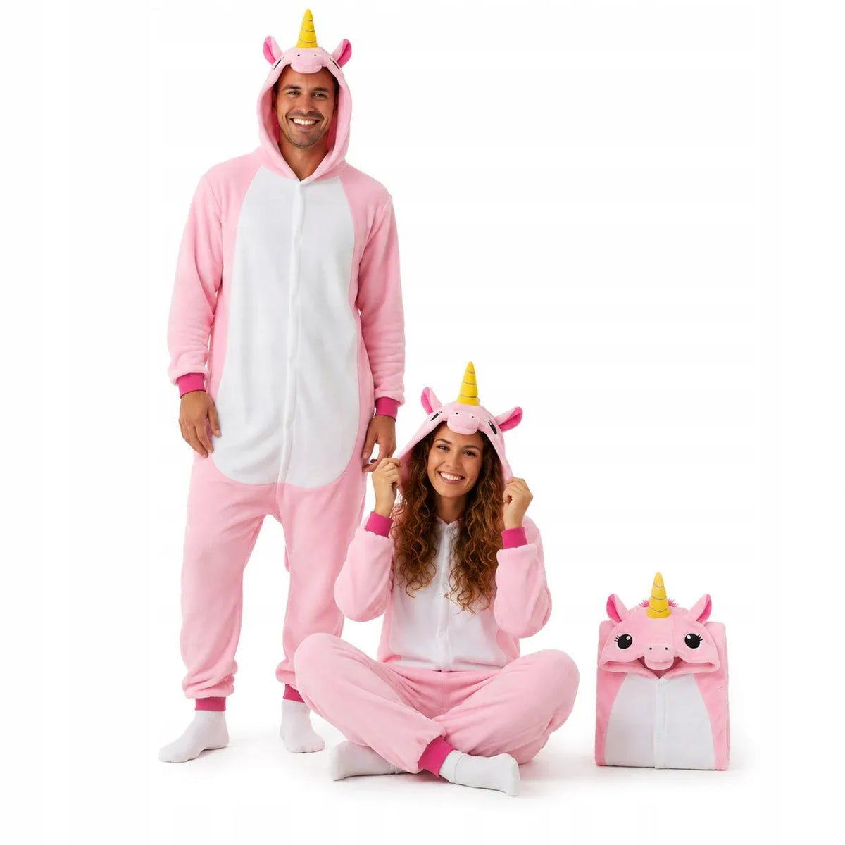„Onesie Kigurumi“ pižama-kostiumas, rožinis vienaragis, XL, 175–185 cm