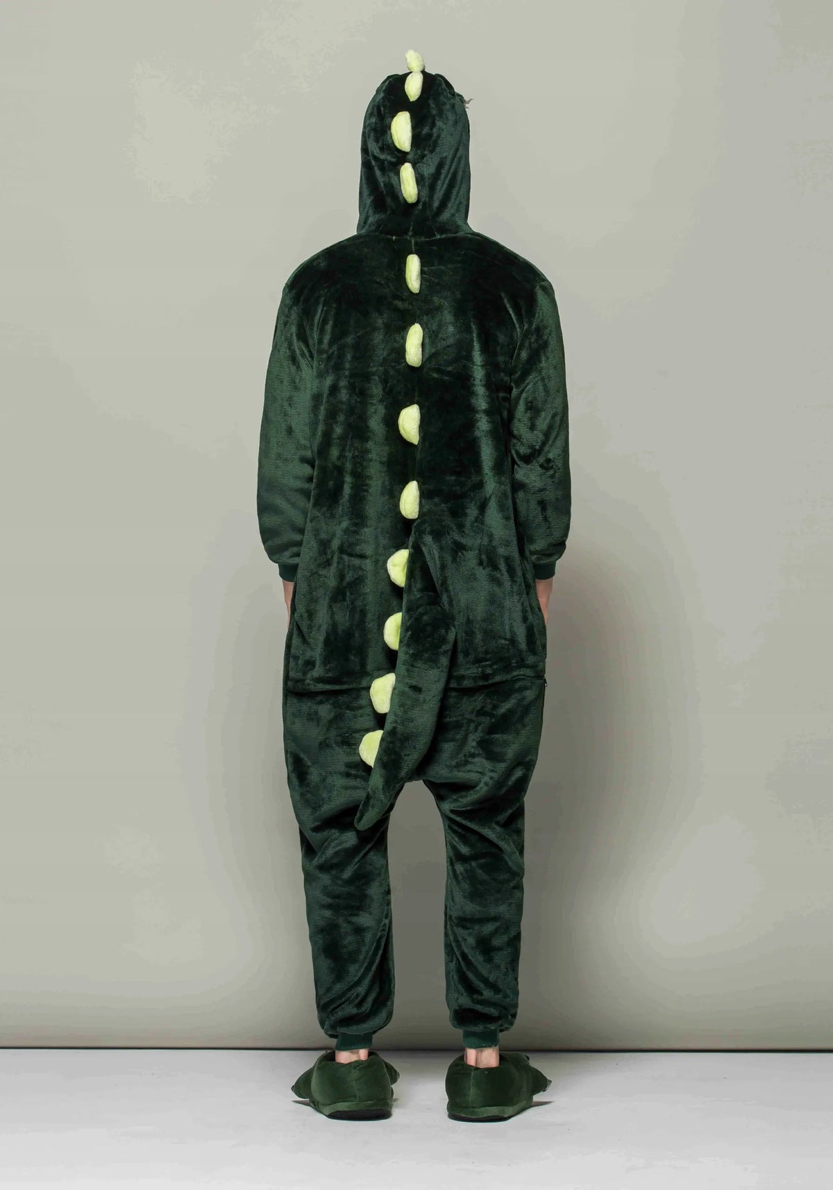 „Onesie“ tipo kigurumi pižama – žalio dinozauro kostiumas, XL, 175–185 cm