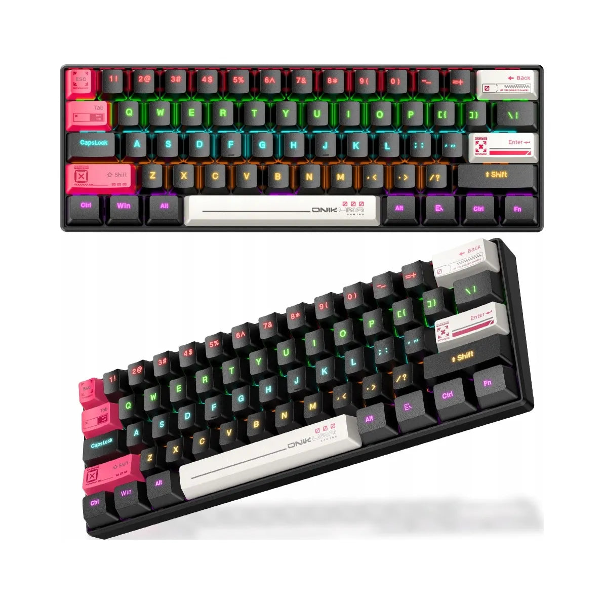ONIKUMA G55 QWERTY mechaninė klaviatūra kompiuteriui su apšvietimu ir „anti-ghosting“ funkcija