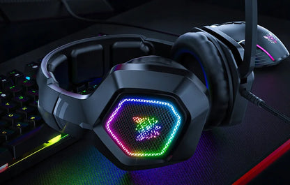 ONIKUMA K10 žaidimų ausinės su mikrofonu, laidinės, skirtos PC, PS4, Xbox