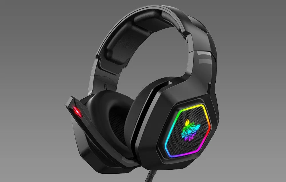 ONIKUMA K10 žaidimų ausinės su mikrofonu, laidinės, skirtos PC, PS4, Xbox