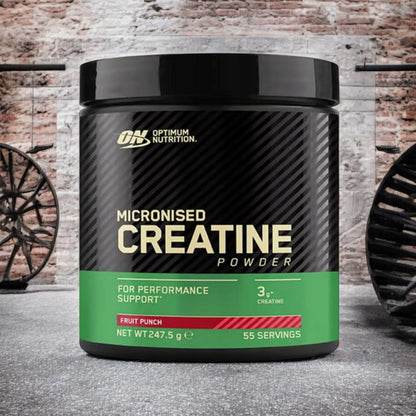 Optimum Nutrition kreatino monohidratas, 247 g, apelsinų skonio milteliai, 55 porcijos