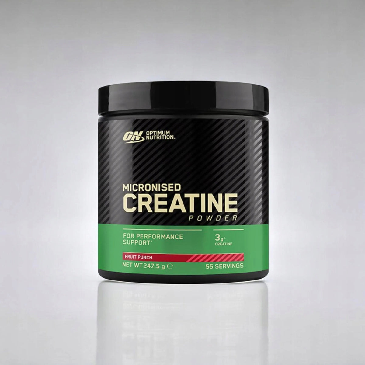 Optimum Nutrition kreatino monohidratas, 247 g, apelsinų skonio milteliai, 55 porcijos
