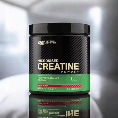Optimum Nutrition kreatino monohidratas, 247 g, apelsinų skonio milteliai, 55 porcijos