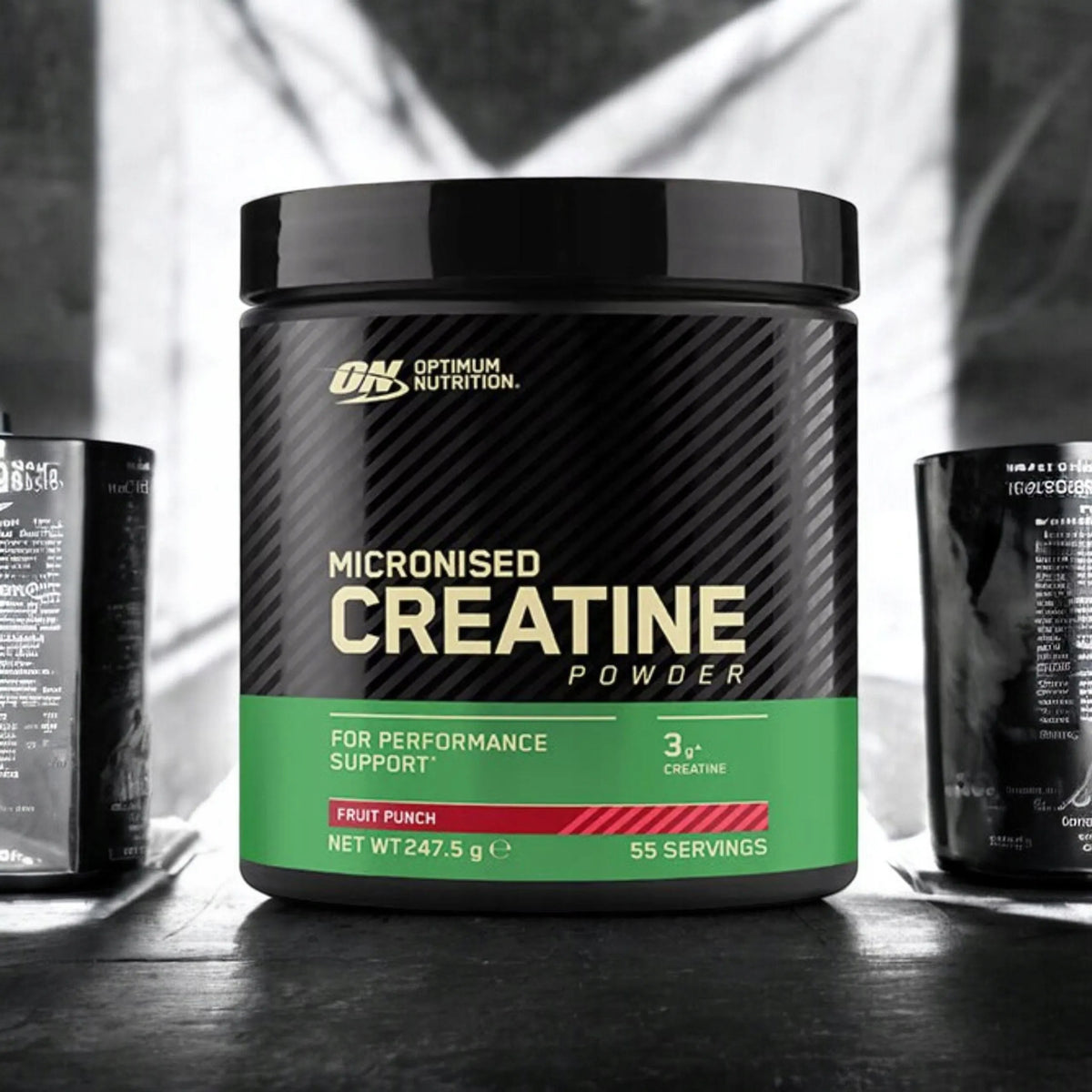 Optimum Nutrition kreatino monohidratas, 247 g, apelsinų skonio milteliai, 55 porcijos