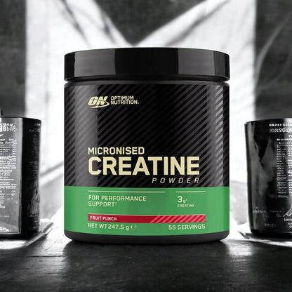 Optimum Nutrition kreatino monohidratas, 247 g, apelsinų skonio milteliai, 55 porcijos