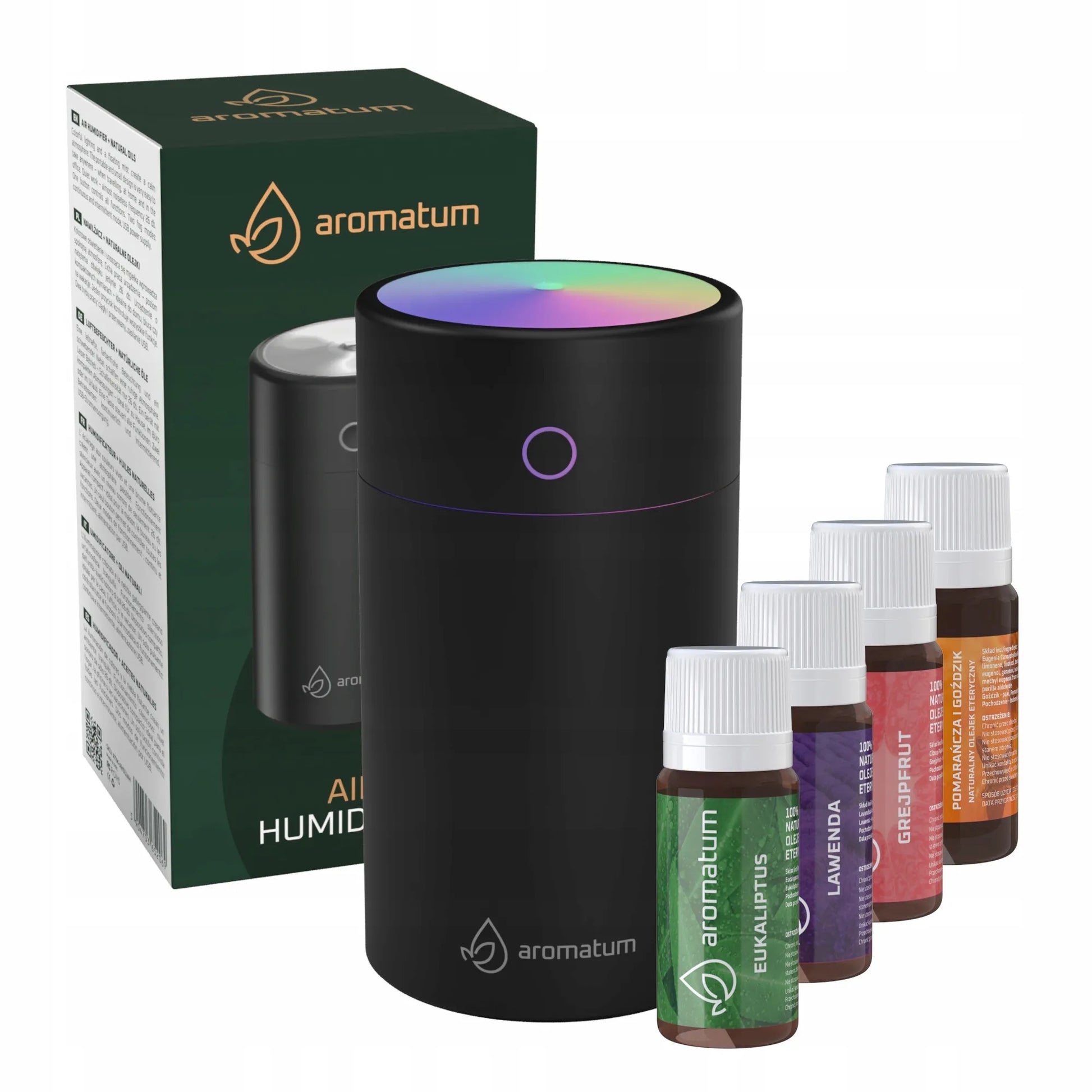 Oro drėkintuvas + eteriniai aliejai 12 ml Levanda Eukaliptas Greipfrutas Apelsinas