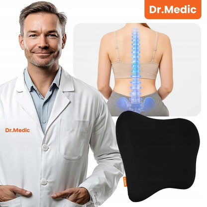Ortopedinė juosmens atrama Dr.Medic kėdei arba automobiliui iš atminties putų