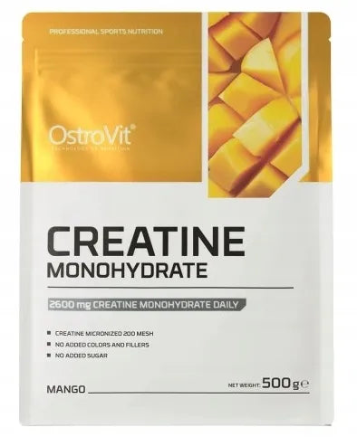 „OstroVit“ kreatino monohidratas, mango skonio, 500 g – fiziniam pajėgumui palaikyti