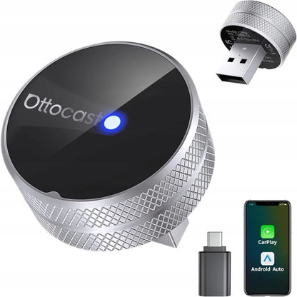 Ottocast Mini Slim Tube – belaidis CarPlay / Android Auto adapteris