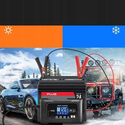 P20 20 A automatinis išmanusis akumuliatoriaus įkroviklis