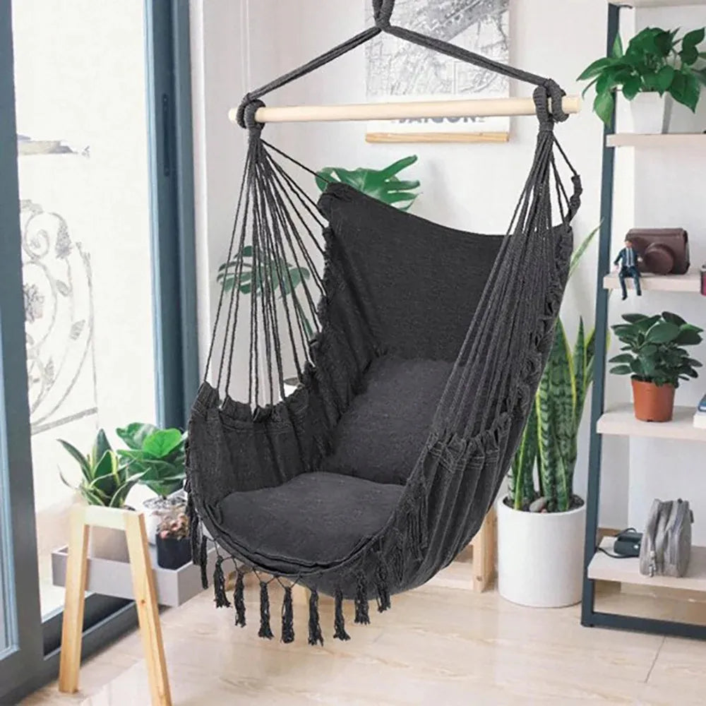 Pakabinamas fotelis braziliška kėdė sūpynės hamakas sodui terasai balkonui boho