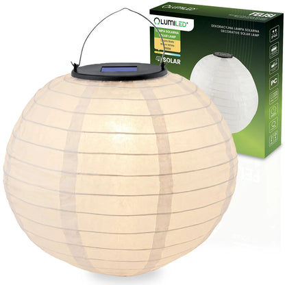 Pakabinamas LED saulės sodo žibintas Origami rutulys 20 cm