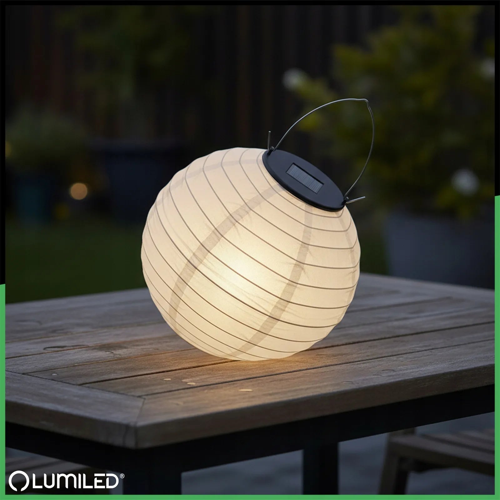 Pakabinamas LED saulės sodo žibintas Origami rutulys 20 cm