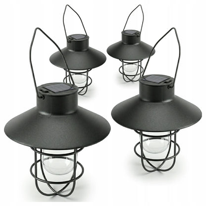 Pakabinamas saulės energija maitinamas LED sodo žibintas retro stiliaus IP44