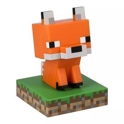 Paladone Minecraft Fox Icon Light – 11 cm LED naktinė lemputė, 2×AAA, dovana