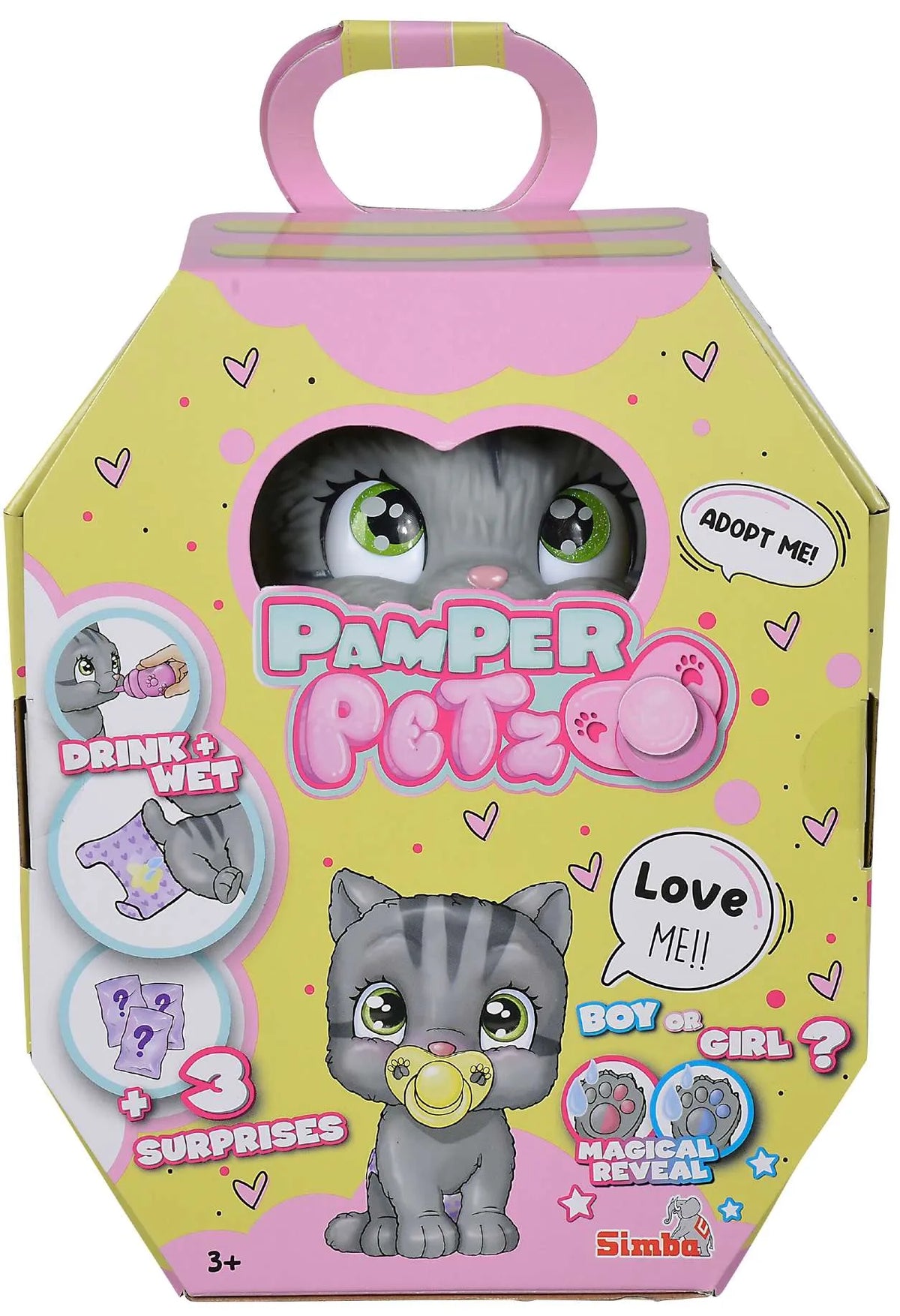 „Pamper Petz“ interaktyvus kačiukas, geria ir šlapinasi, su buteliuku ir žinduku