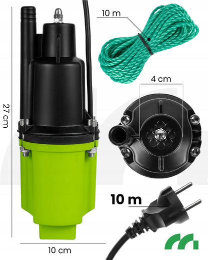 Panardinamasis švaraus vandens siurblys šuliniui MalTec, galingas membraninis, 480W