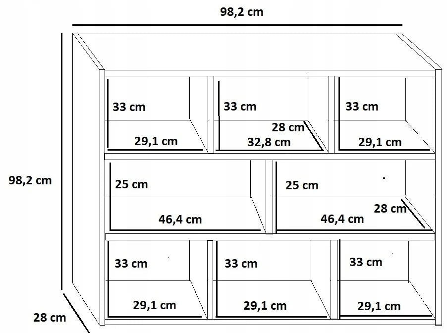 Pastatoma lentyna SIMON sonoma, lentyna nuotraukoms, knygoms, gėlėms, drabužiams, žaislams