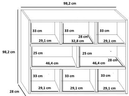 Pastatoma lentyna SIMON sonoma, lentyna nuotraukoms, knygoms, gėlėms, drabužiams, žaislams