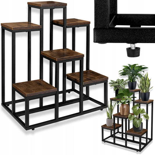 Pastatomas loft stiliaus gėlių stovas BELGAR RUSTIC