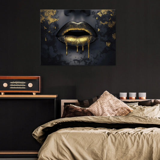 Paveikslas miegamajam, svetainei ar virtuvei – abstraktus moters veidas ant drobės, 100 × 70 cm