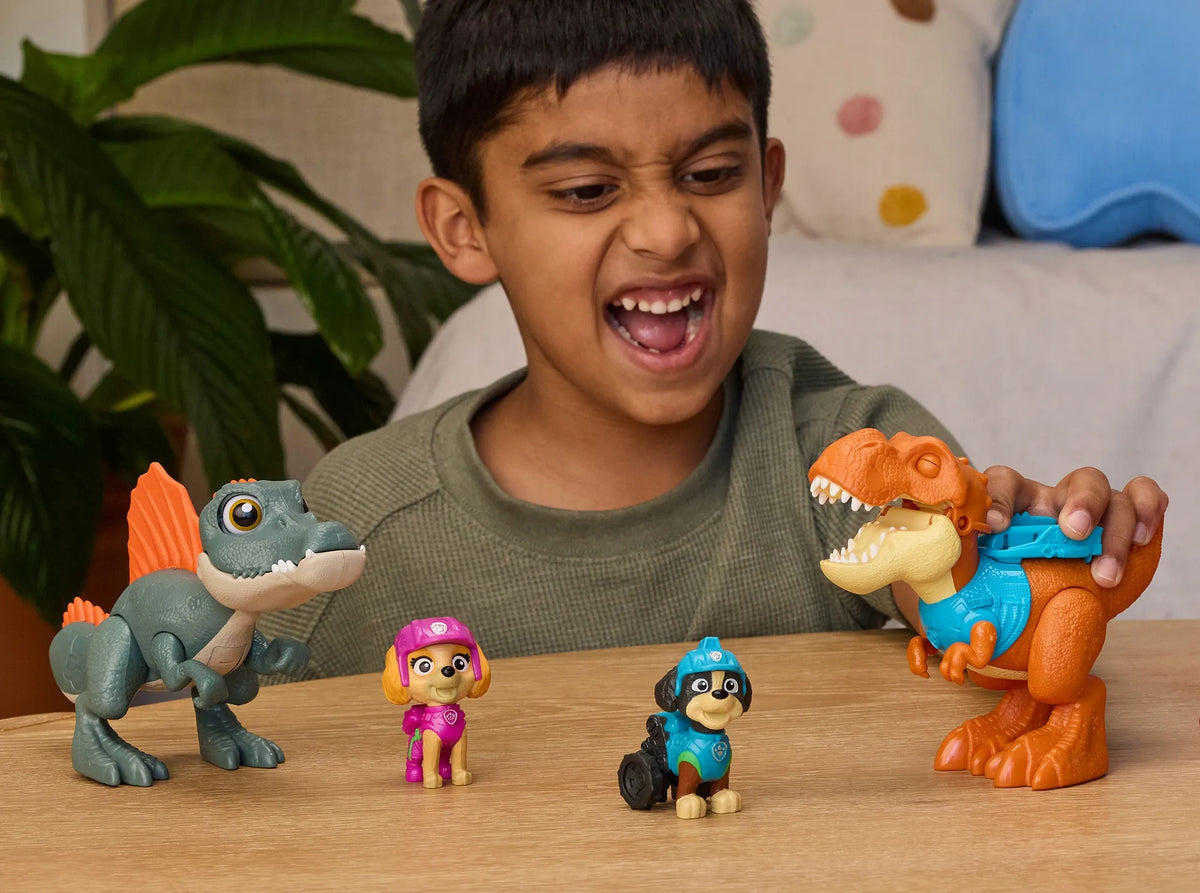Paw Patrol ir dinozaurai: Skye rinkinys su interaktyviu spinozauru Pup Pals
