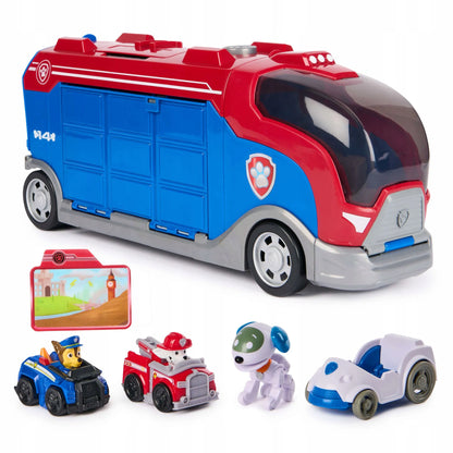 „PAW Patrol“ transporteris su transporto priemonėmis, 38 cm, su garsais ir figūrėlėmis