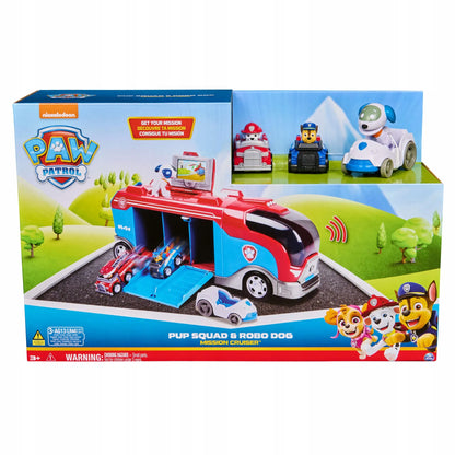 „PAW Patrol“ transporteris su transporto priemonėmis, 38 cm, su garsais ir figūrėlėmis