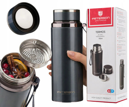 Peterson 750 ml sandarus termosas kavai ir arbatai be BPA