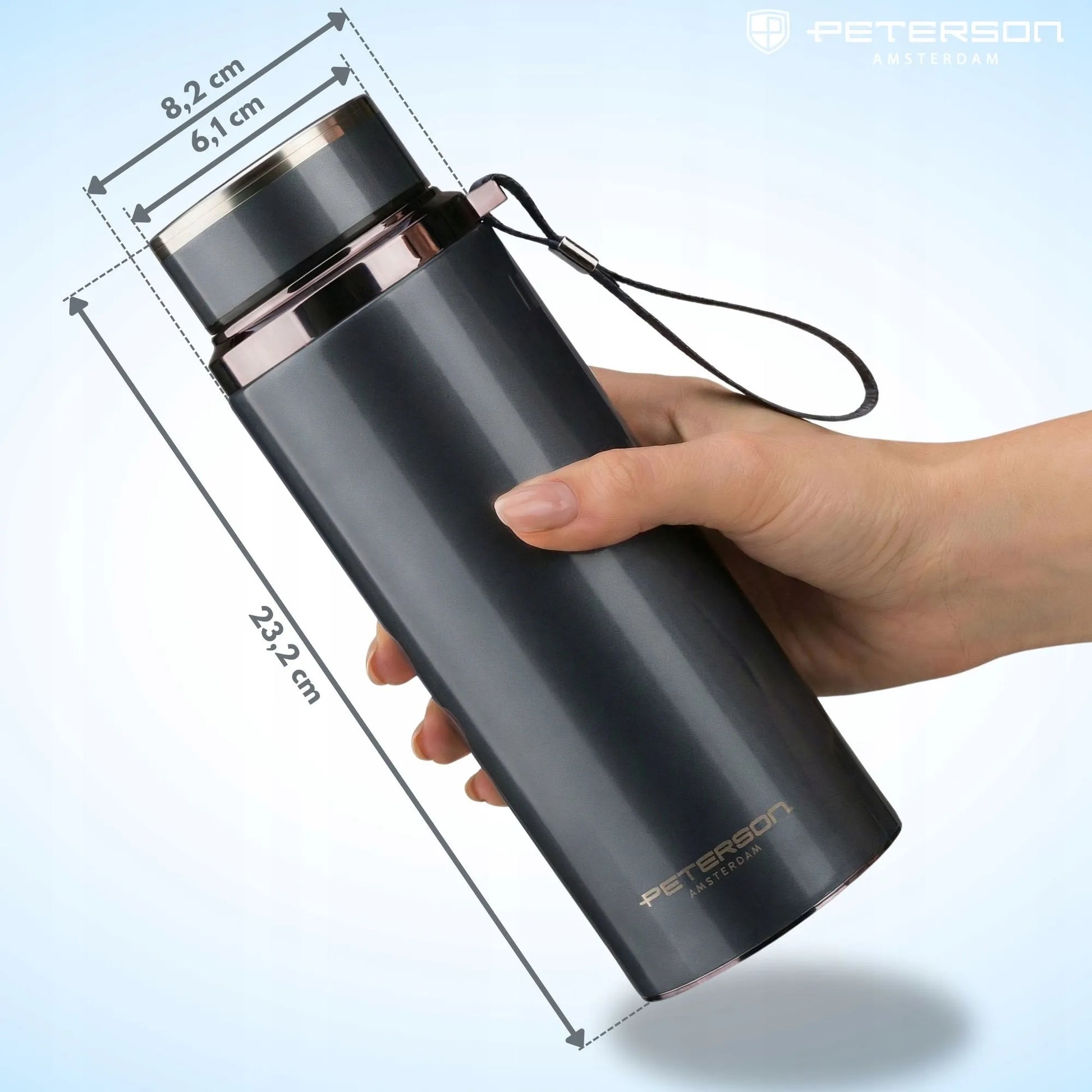 Peterson 750 ml sandarus termosas kavai ir arbatai be BPA