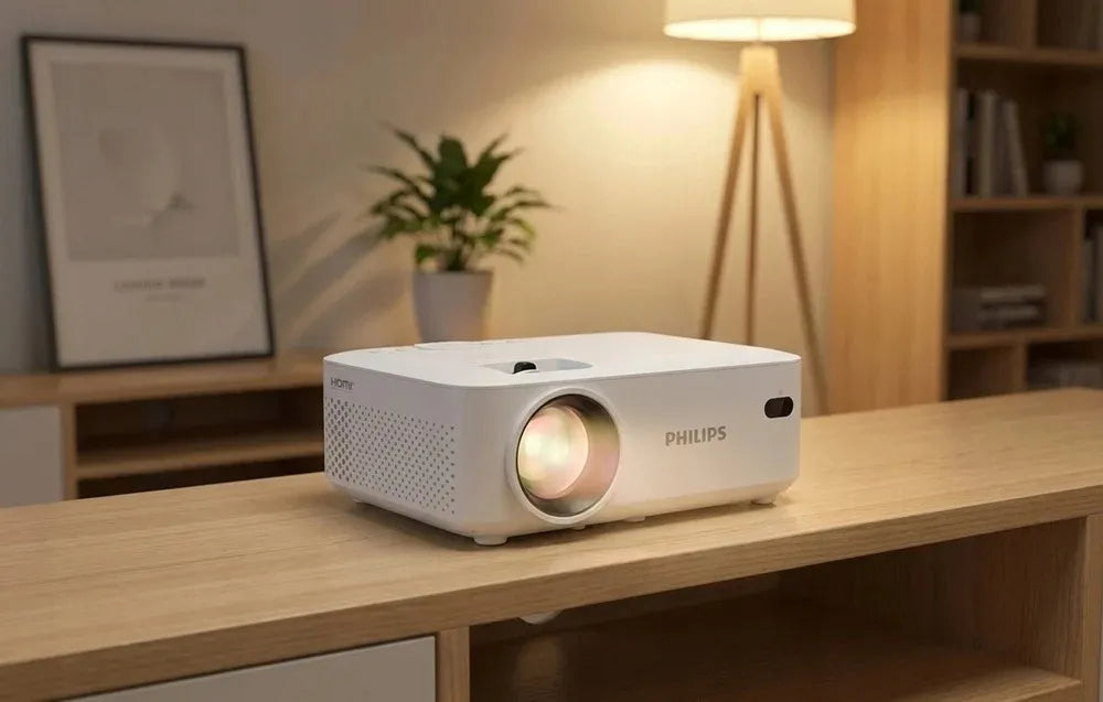 „Philips N-100“ mini projektorius, 480p, baltas