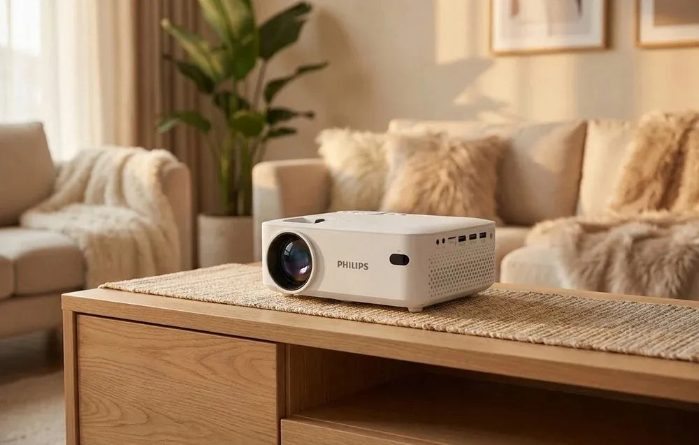 „Philips N-100“ mini projektorius, 480p, baltas