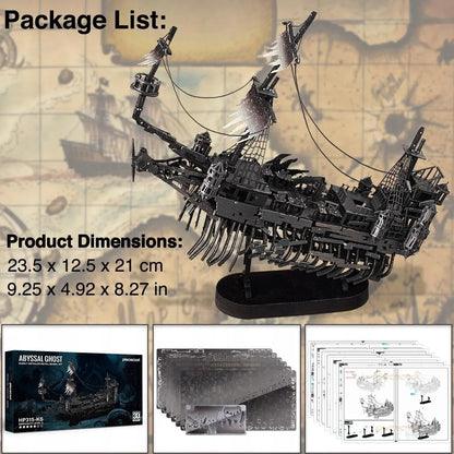 Piececool 3D metalinis modelis povandeninis laivas Dvasia (Ghost) dovana