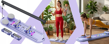 PILATES REFORMER DAUGIAFUNKCĖ 18 viename PRATIMŲ LENTA – PILATESO RINKINYS