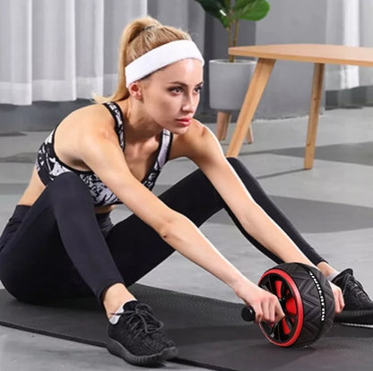 Pilvo preso treniruoklis OWL-TECH ABWHEEL su mini kilimėliu