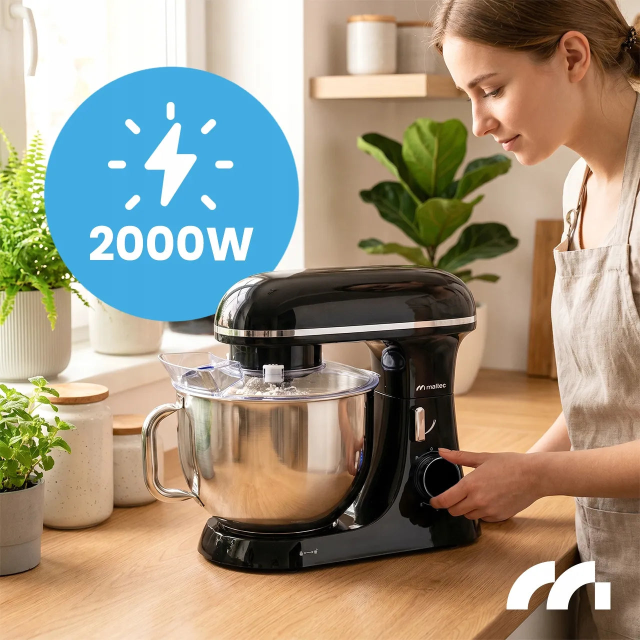 Planetarinis virtuvės kombainas MaltecChef4000W-BL 2000W, 7L dubuo