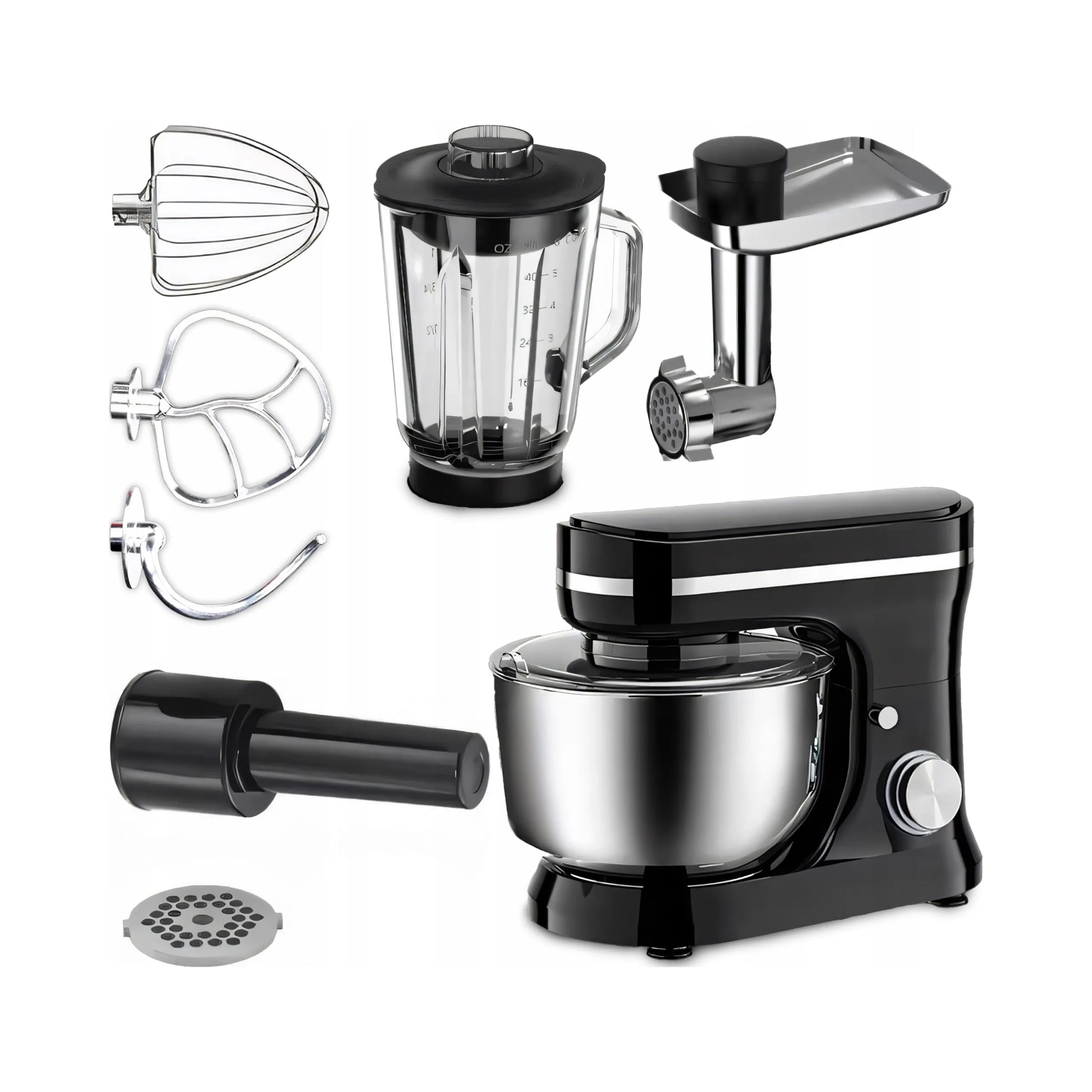 Planetinis virtuvės robotas RETOO CookMaster 5in1, 3200W, su dubeniu, trintuvu ir mėsos malūnėliu