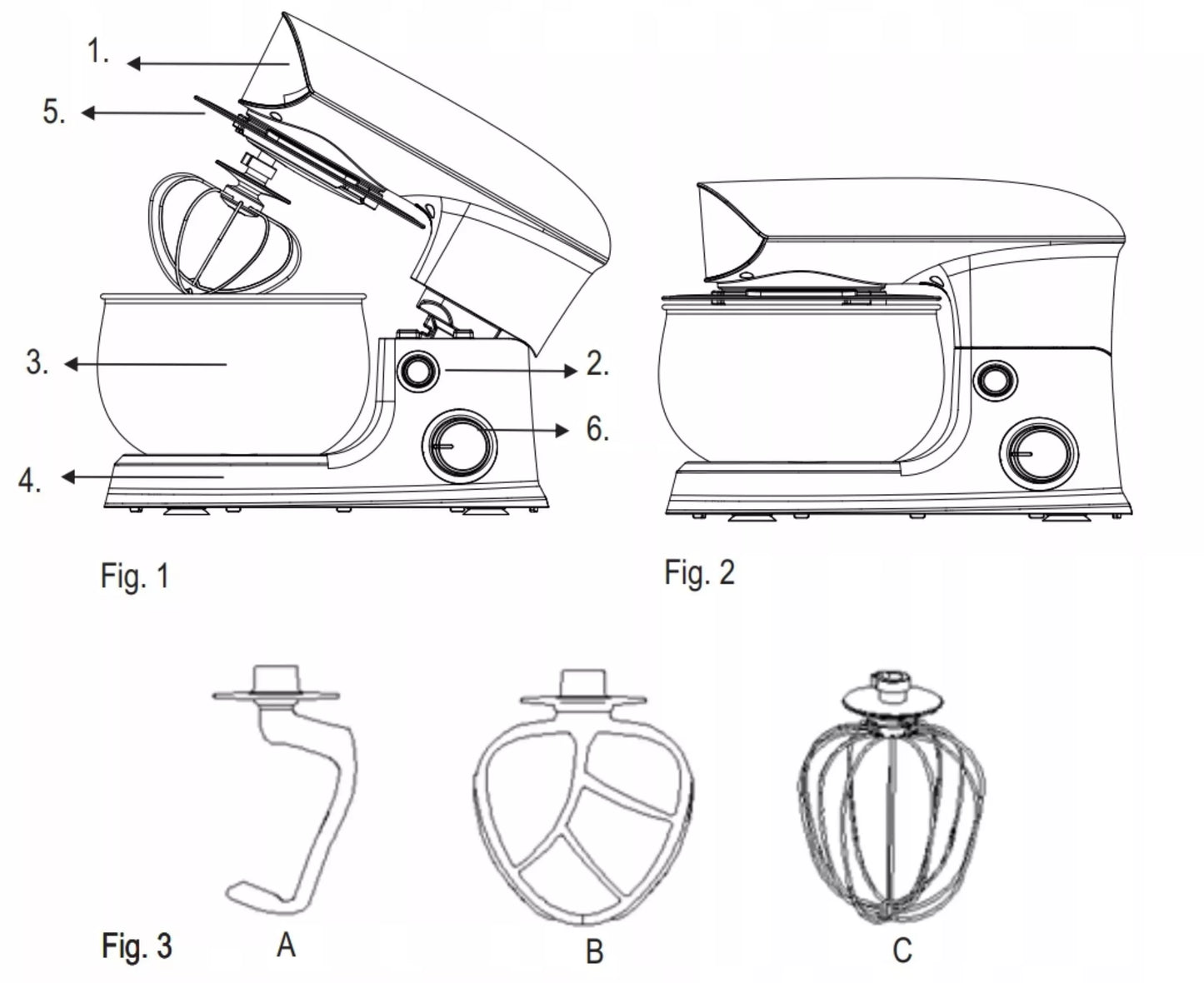 Planetinis virtuvinis robotas maišytuvas su dubeniu Adler AD4226B 1200W 3L
