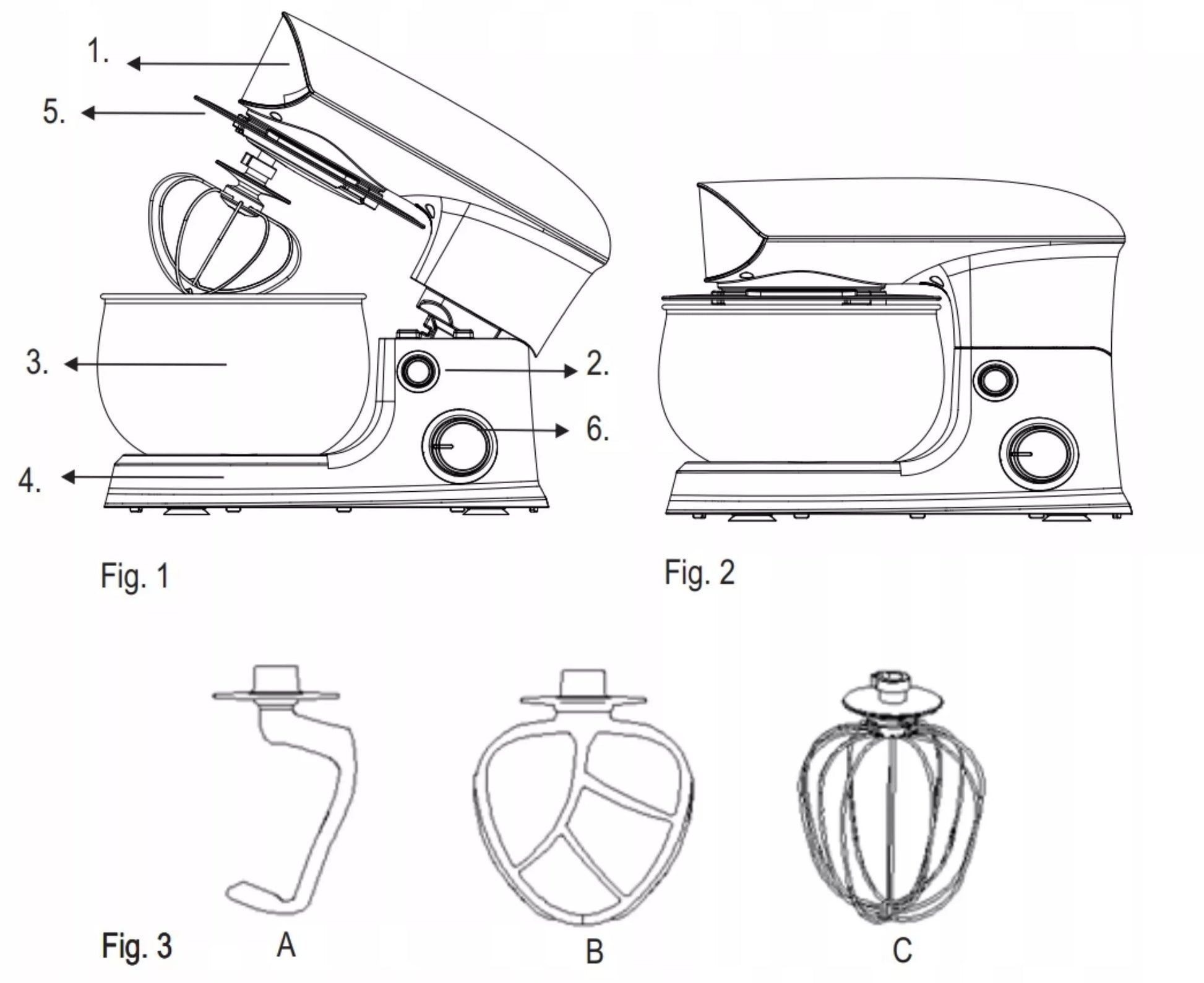 Planetinis virtuvinis robotas maišytuvas su dubeniu Adler AD4226B 1200W 3L