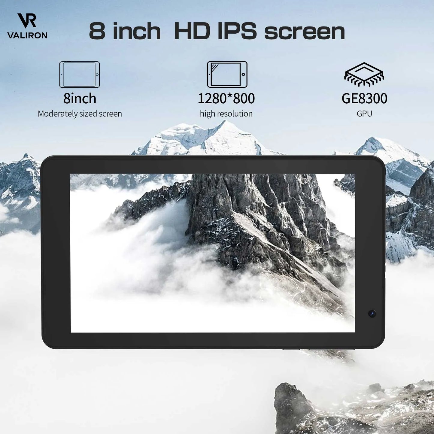 Planšetė VALIRON Tab 8 LTE Android 14 4GB RAM 64GB + 512GB IPS GPS Wifi