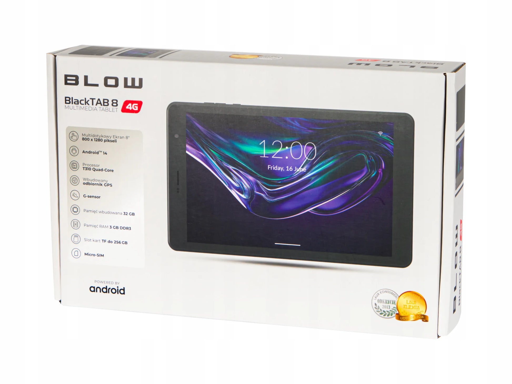 Planšetinis kompiuteris BLOW BlackTAB8 8" LTE 3/32GB 4000mAh Wi-Fi GPS SIM juodas