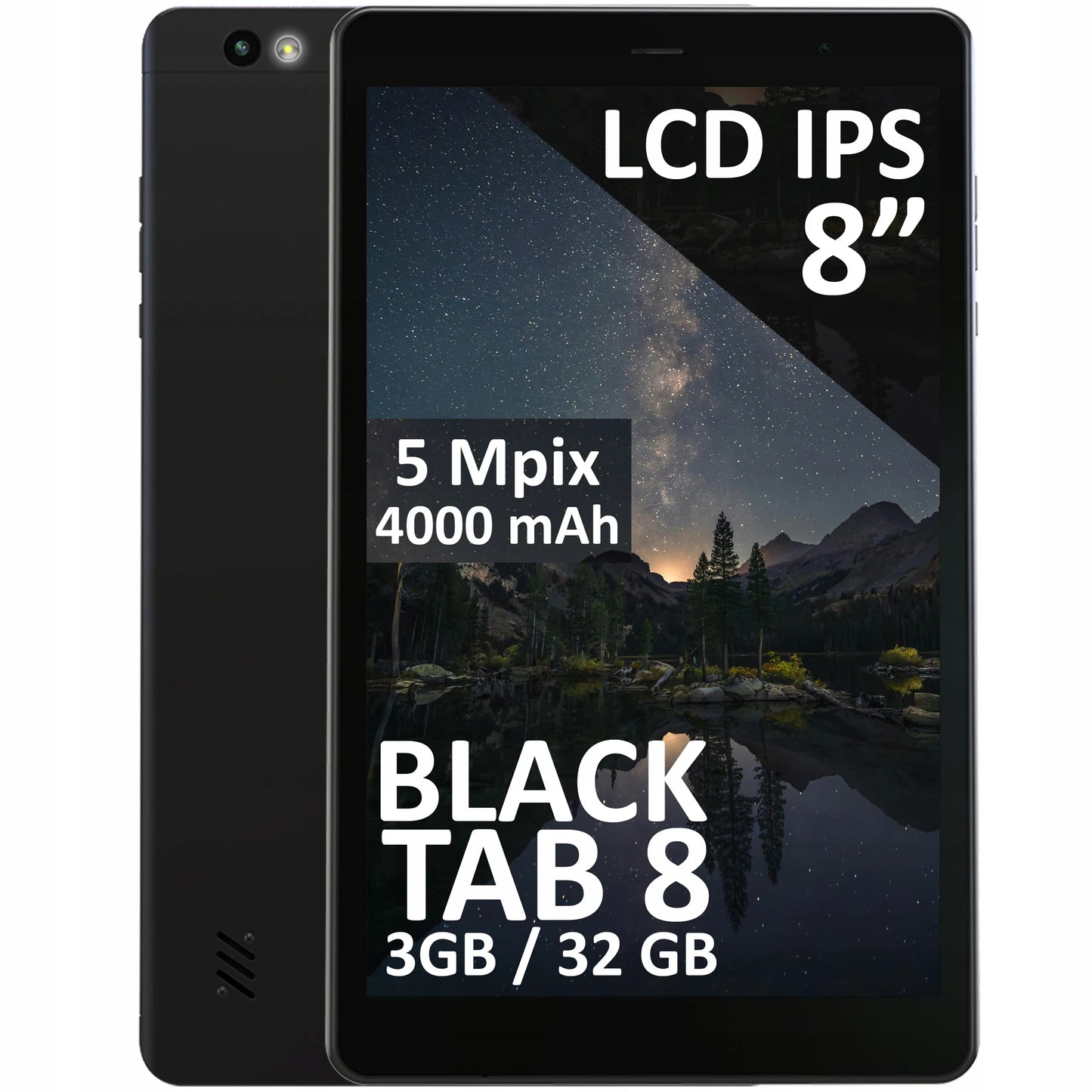 Planšetinis kompiuteris BLOW BlackTAB8 8" LTE 3/32GB 4000mAh Wi-Fi GPS SIM juodas