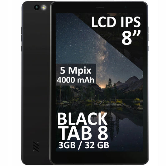 Planšetinis kompiuteris BLOW BlackTAB8 8" LTE 3/32GB 4000mAh Wi-Fi GPS SIM juodas