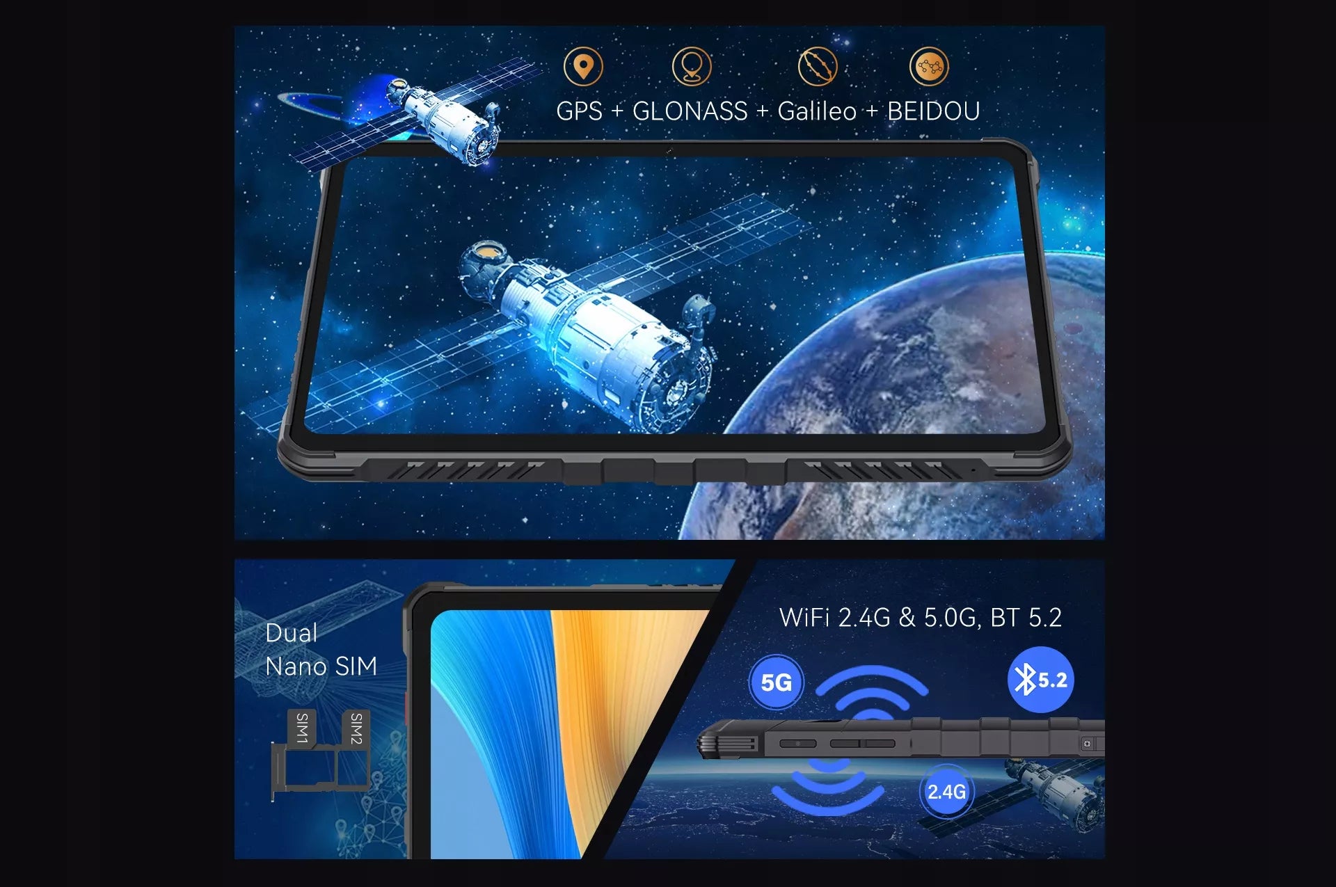 Planšetinis kompiuteris CUBOT King Kong Tab 2 10,1" su GPS ir 4G